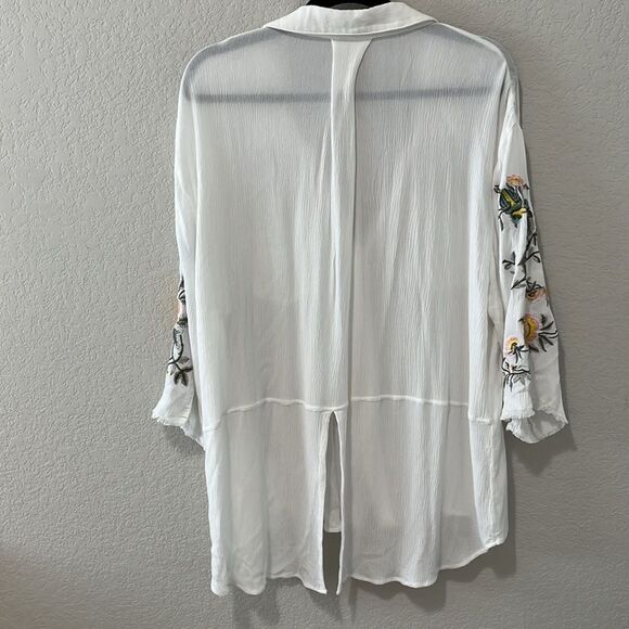 ARATTA SILENT JOURNEY Floral Embroidered Long Sleeve Tunic Blouse, Size M - Picture 12 of 14